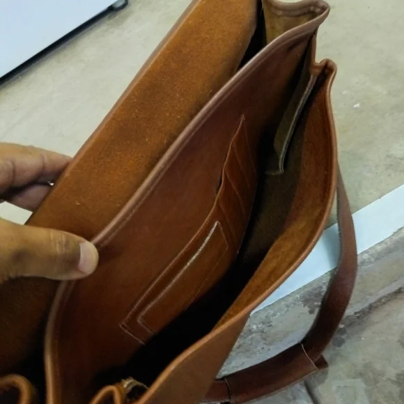 Coach Brown Leather Messenger Bag